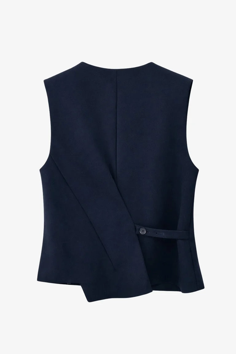 Angéle Back Detail Gilet Marine