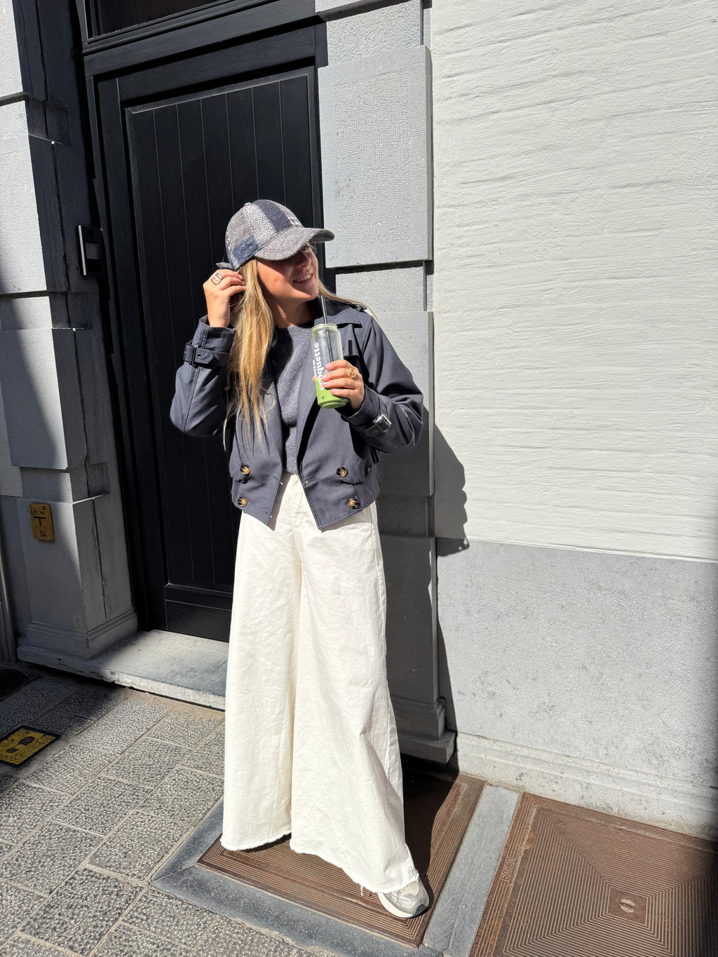 Eveline Wide Pants Ecru