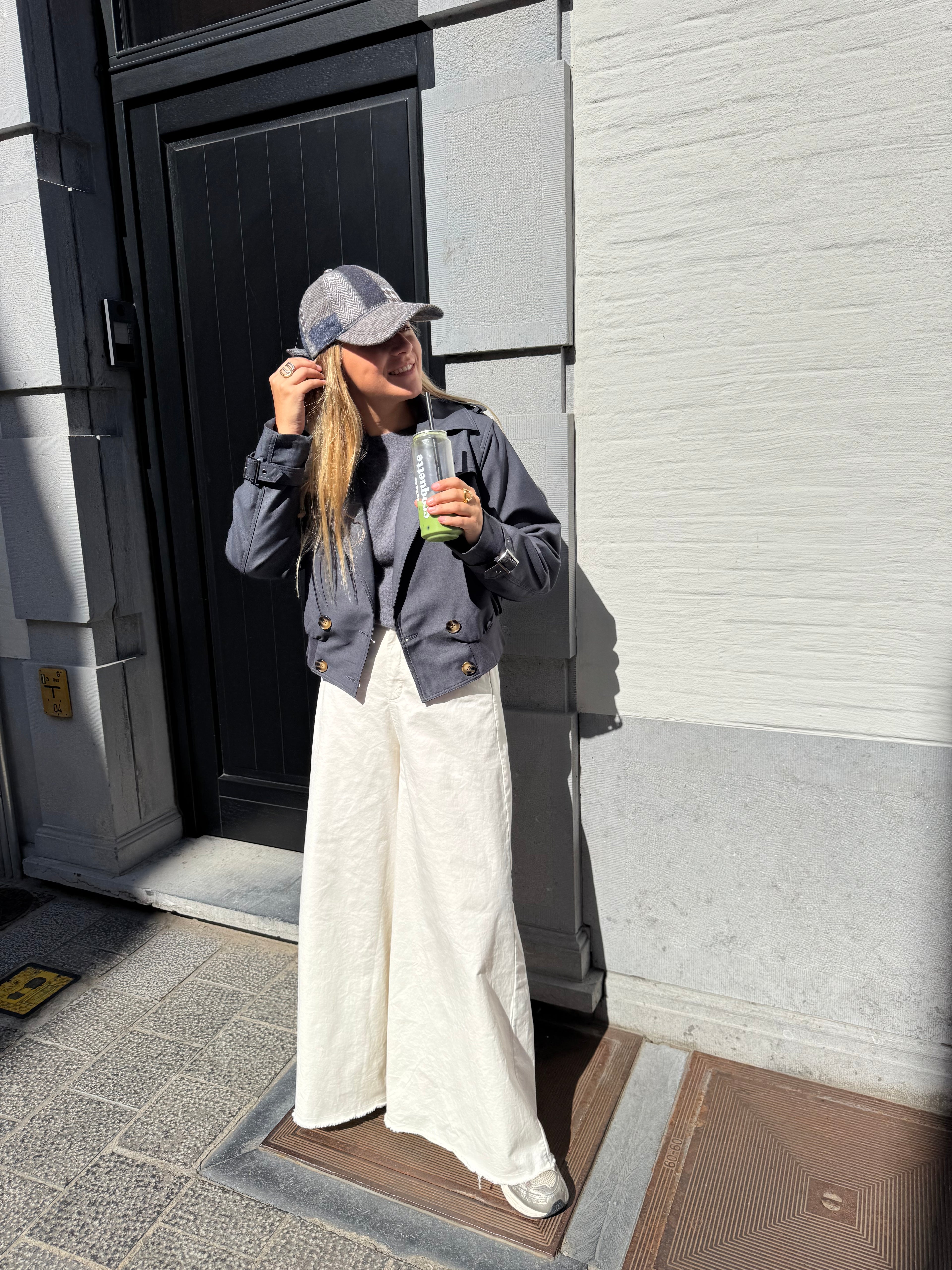 Eveline Wide Pants Ecru