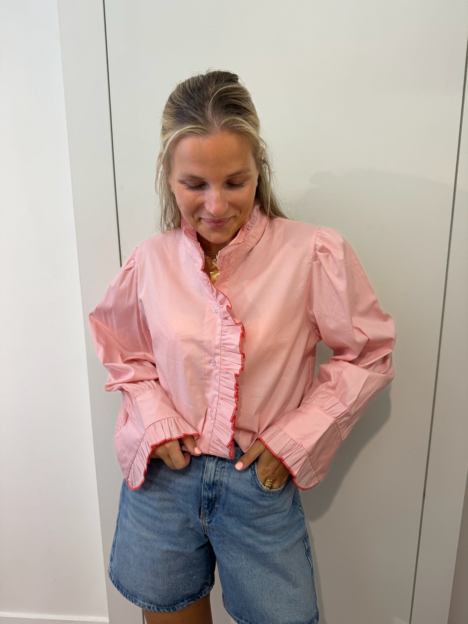 Ruffle Blouse Pink