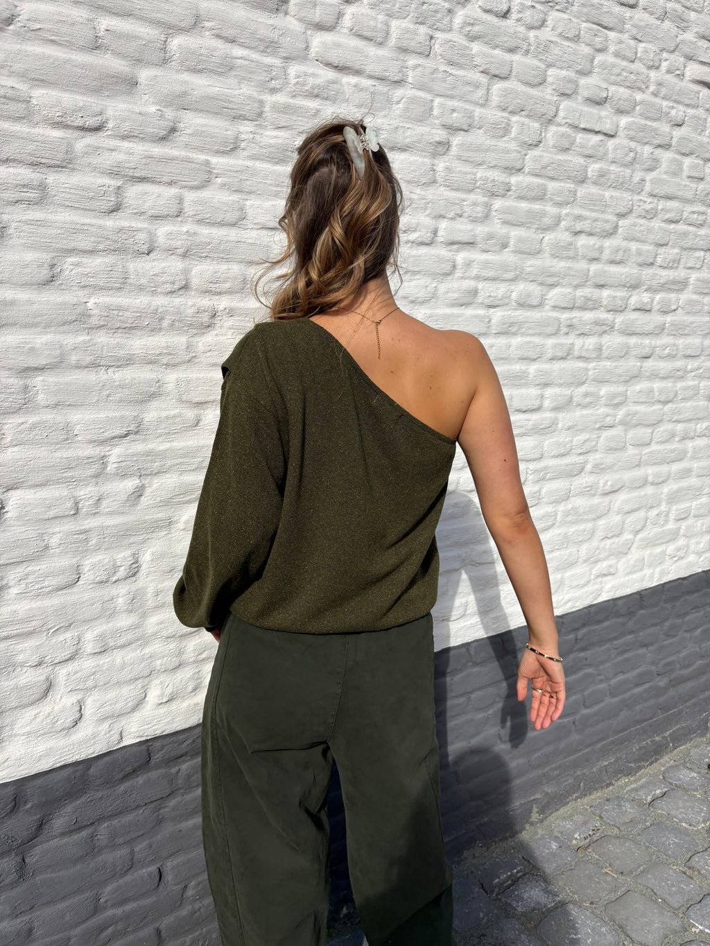 Olivia One Shoulder Khaki