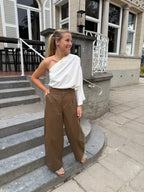 Suki One Shoulder Top White