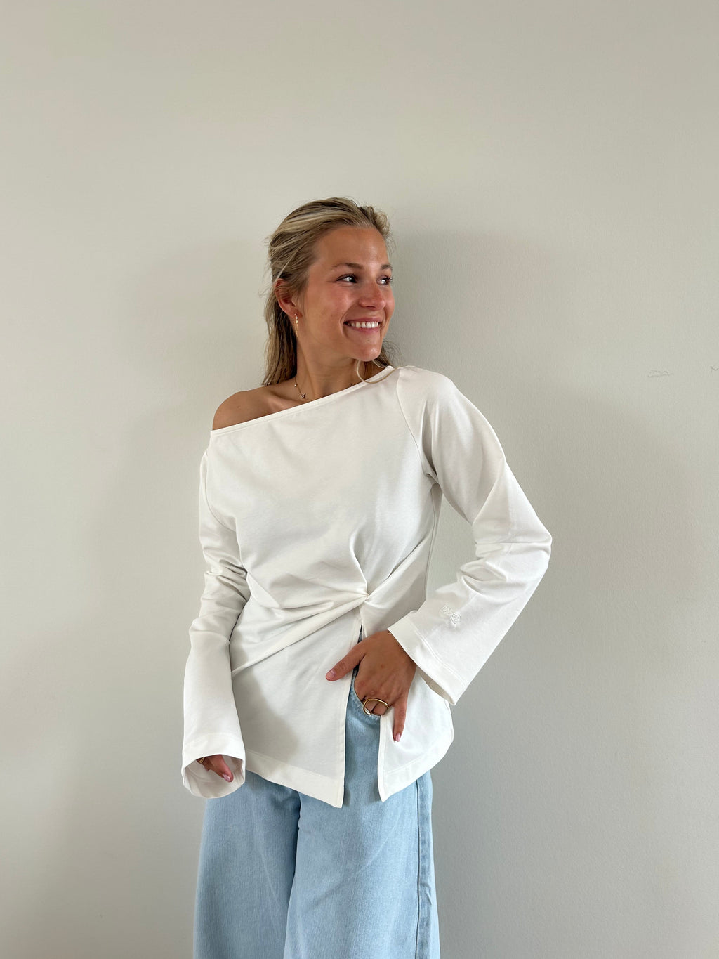 Leonie Twist Top White