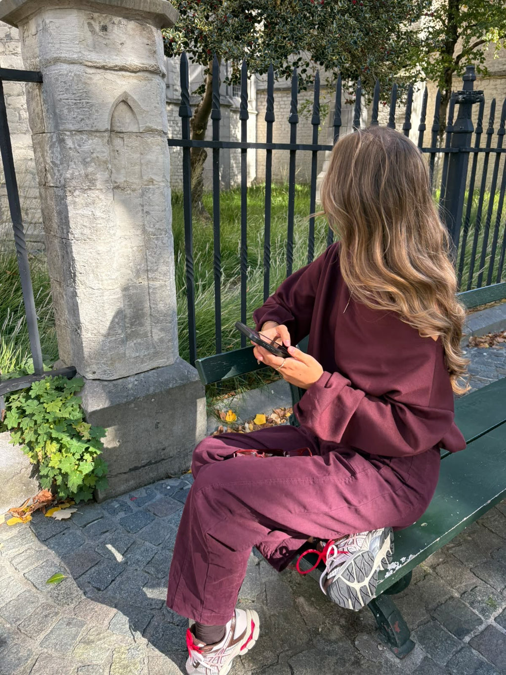 José Off Shoulder Knit Burgundy