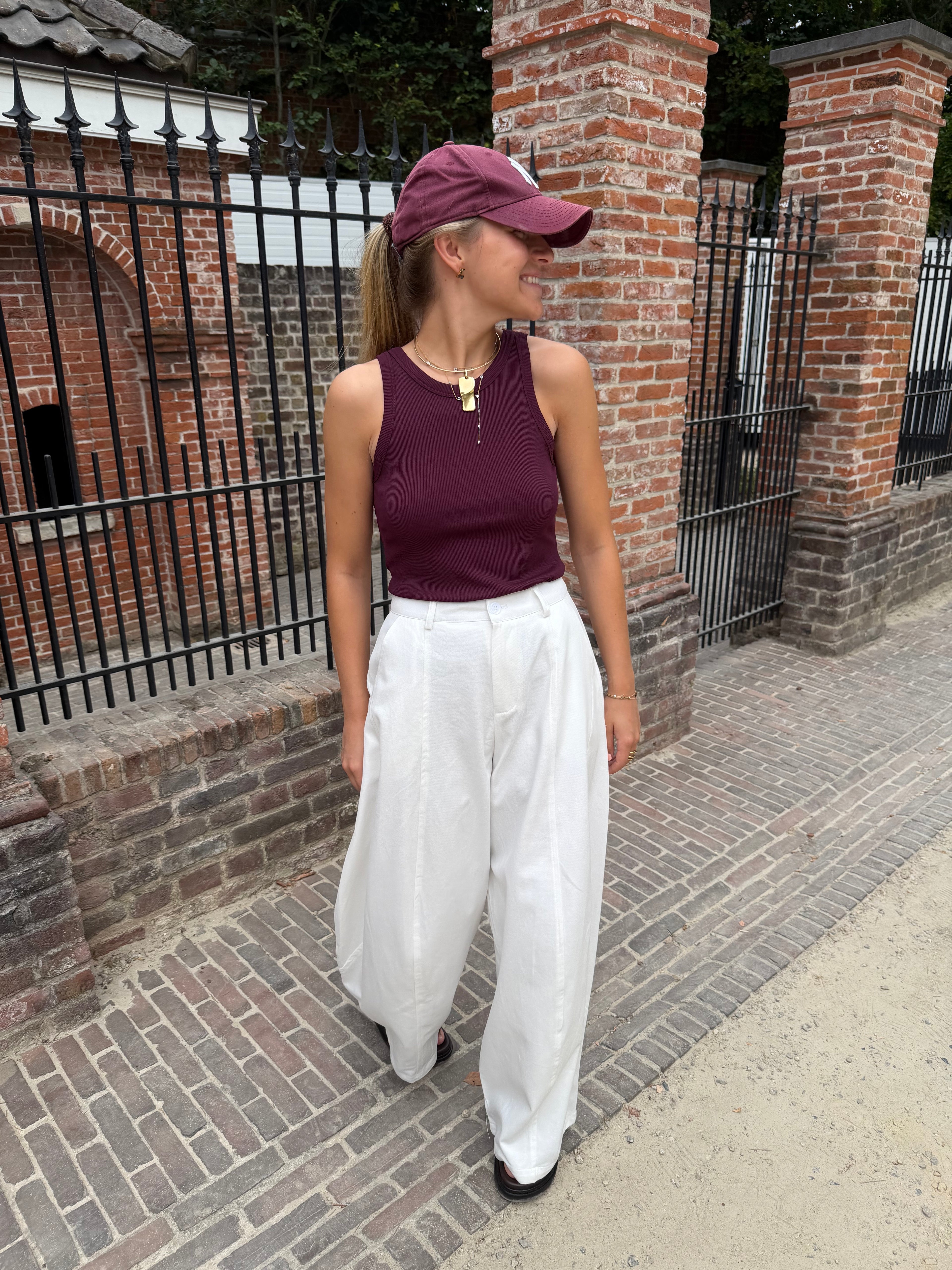 Loua Baggy Pants White