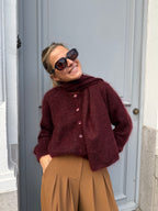 Marie Claire Gilet Burgundy