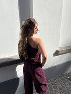 Olivia One Shoulder Burgundy