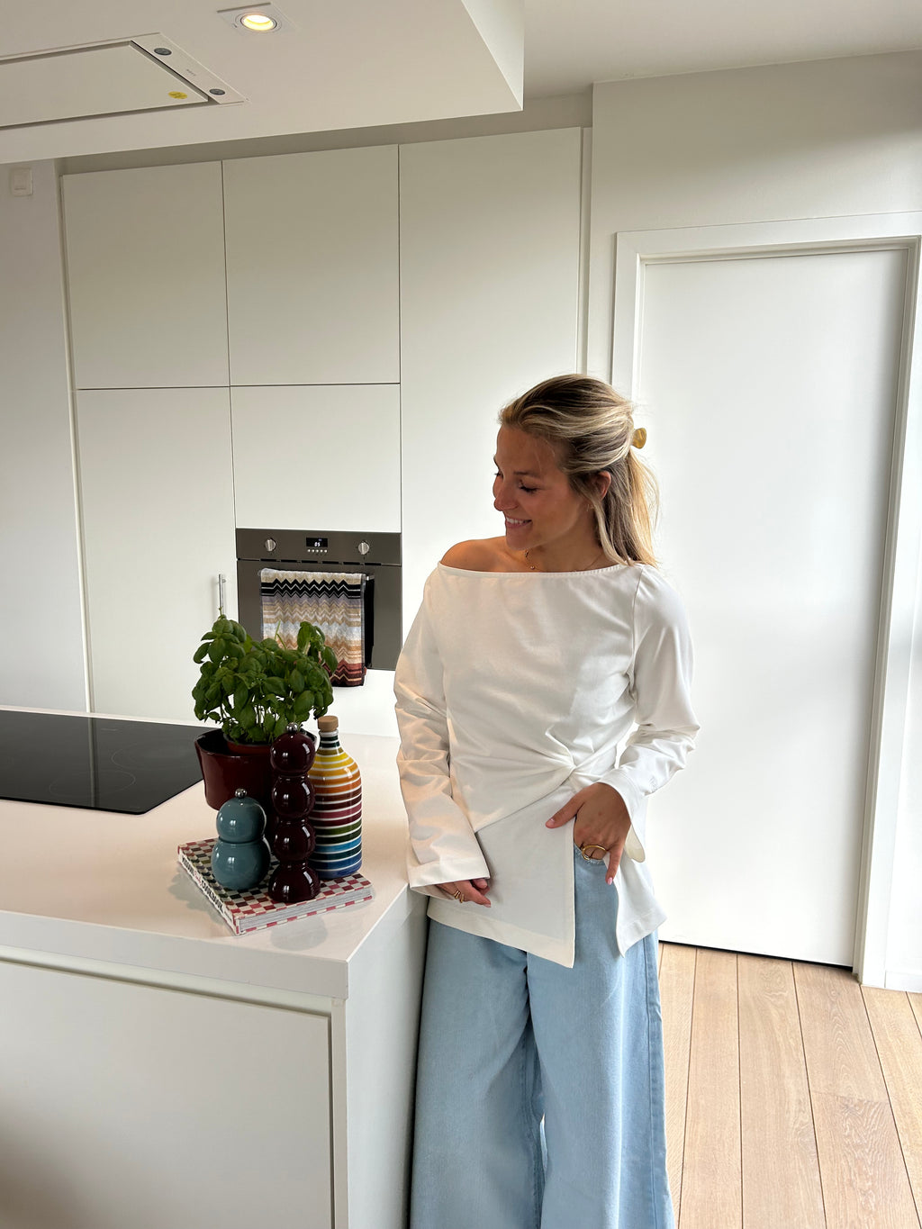Leonie Twist Top White