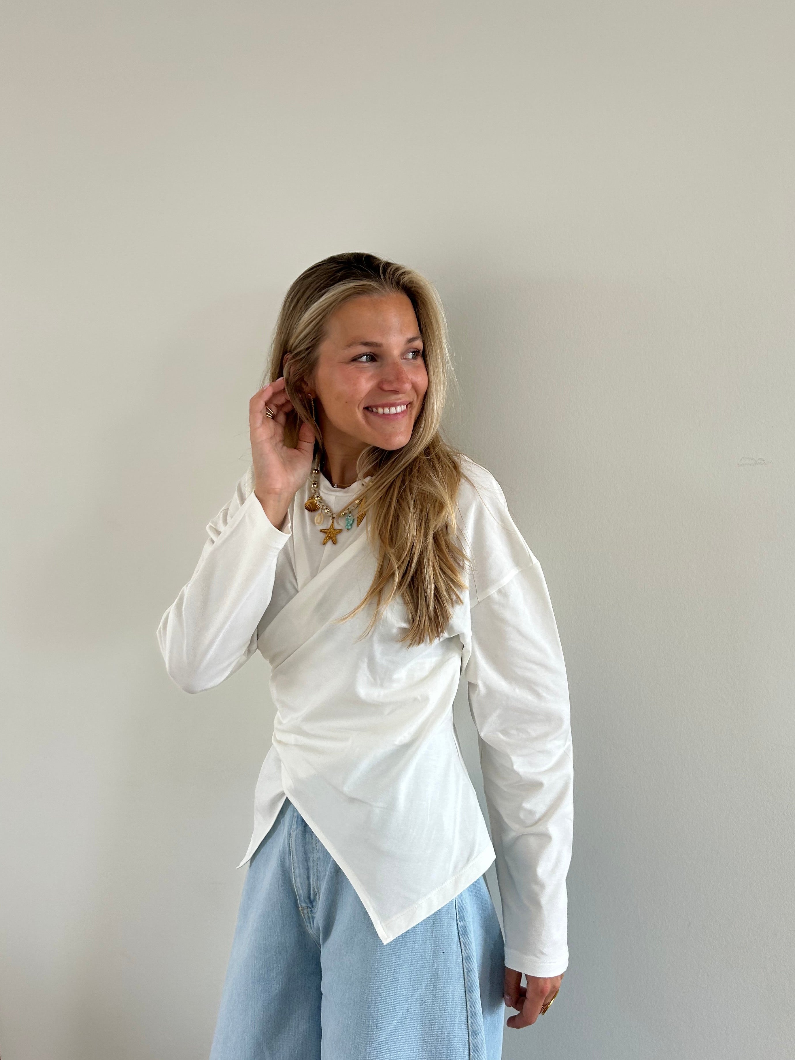 Celestine Wrap Top White