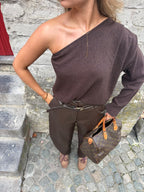 Olivia One Shoulder Brown