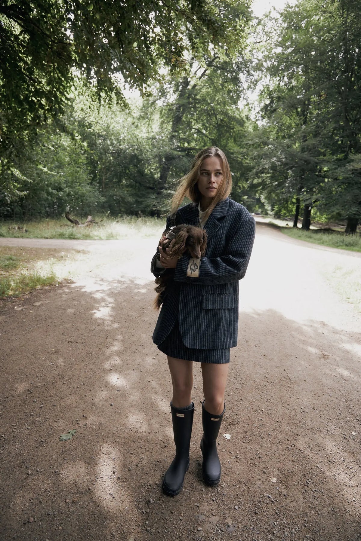 Checked Micro Skirt - Blue Checks