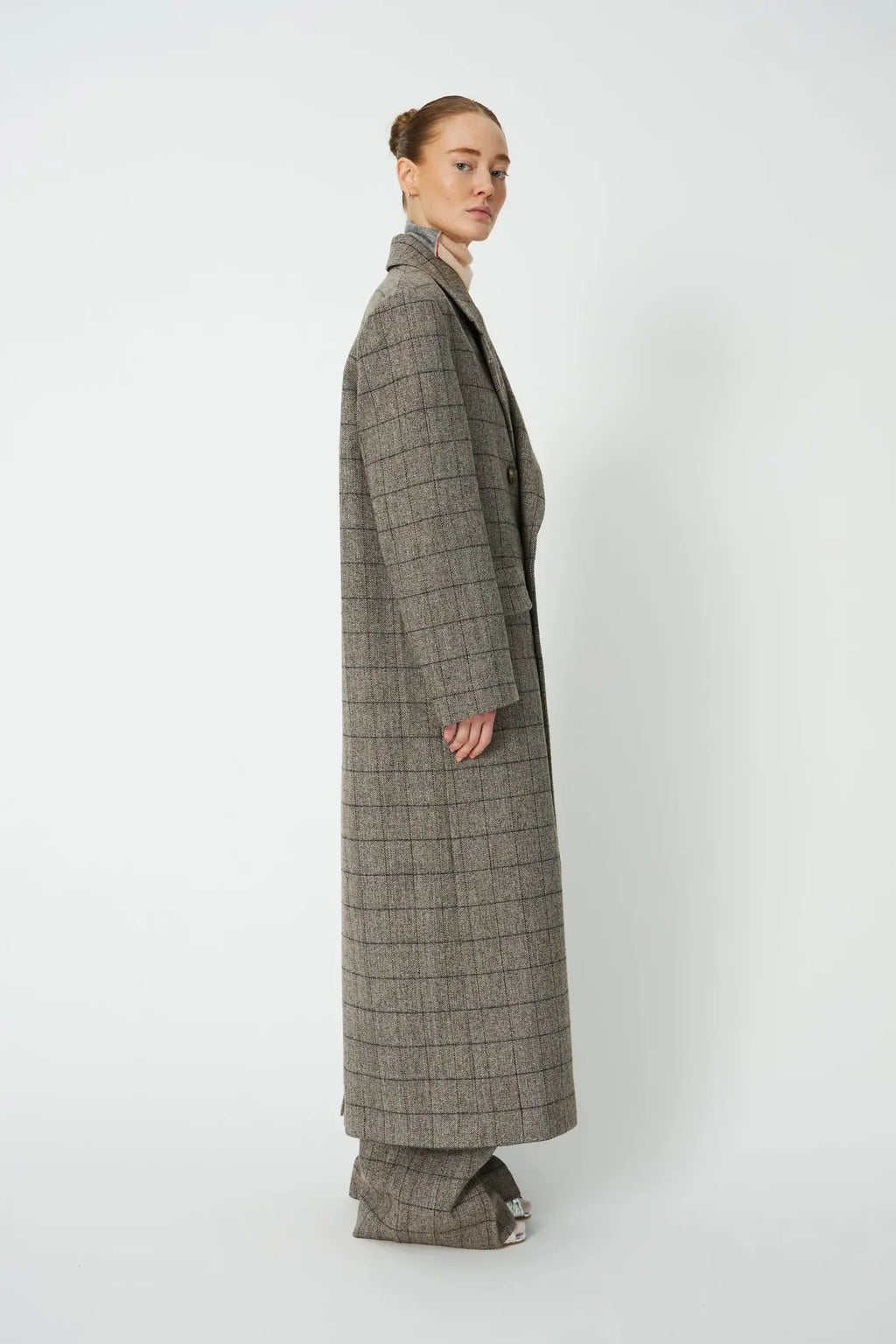 Oversized Coat - warm grey mélange