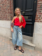 Suki One Shoulder Top Red