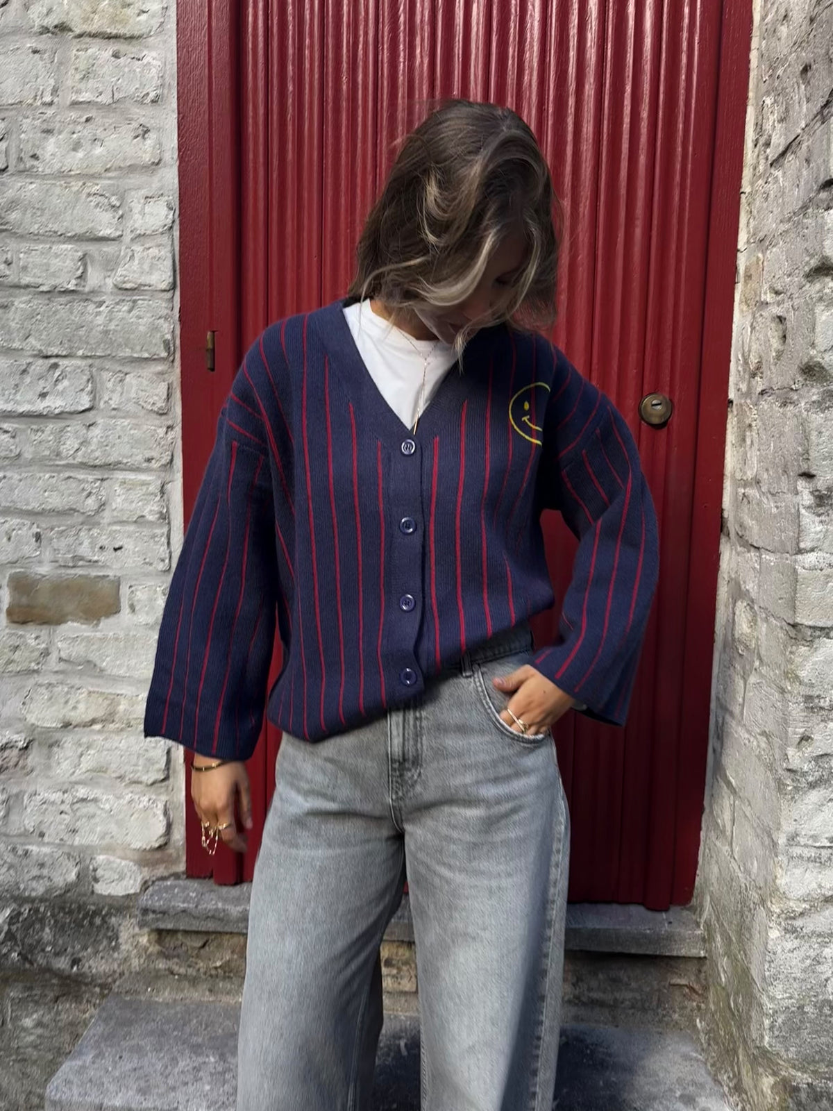 Suzette Cardigan Marine