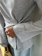 Leonie Twist Top Grey