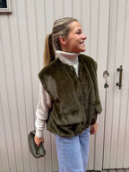 Fluffy Bodywarmer Khaki