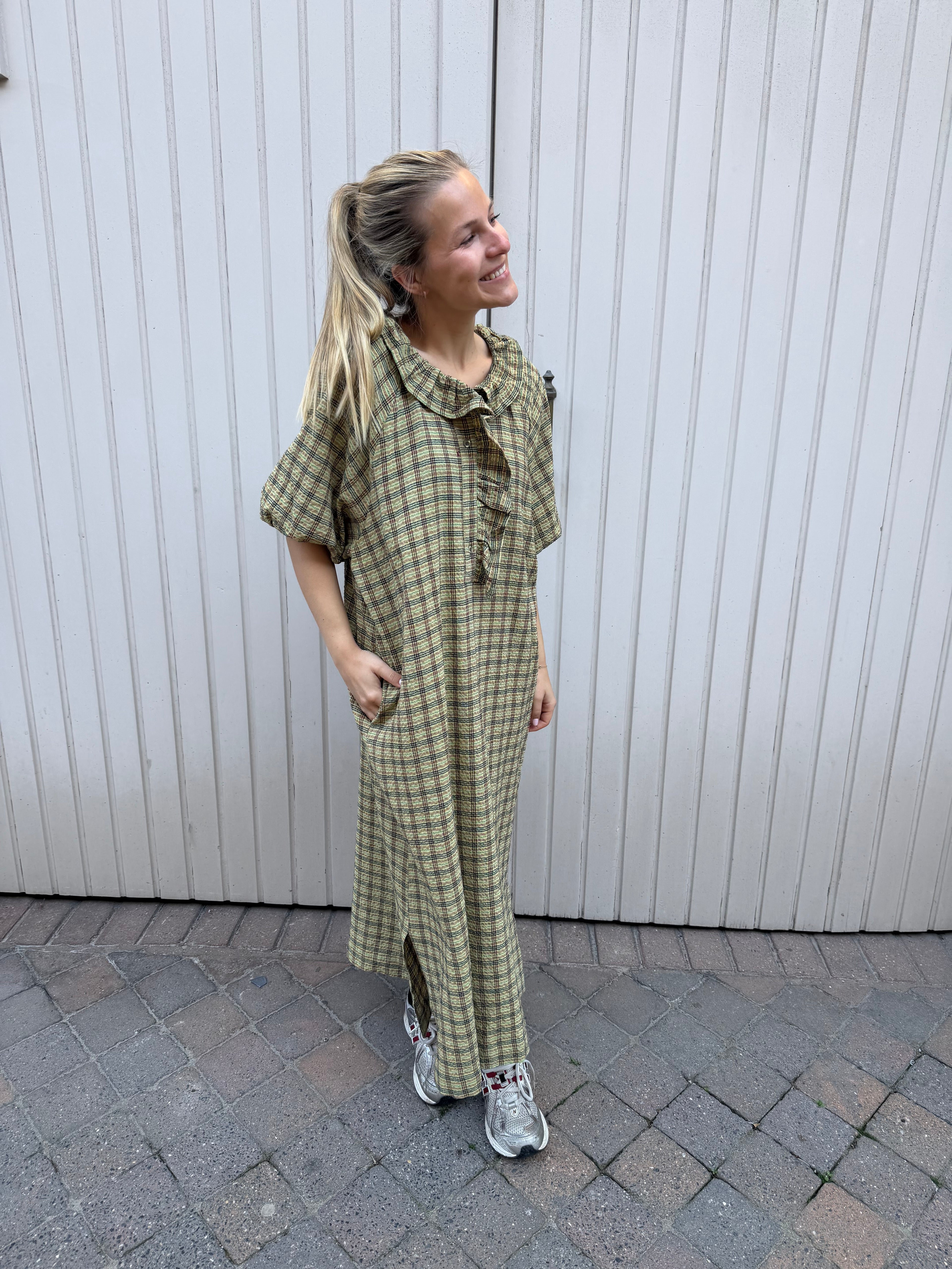 Cami Carreaux Dress Green