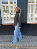 Zip Wool Knit Grey