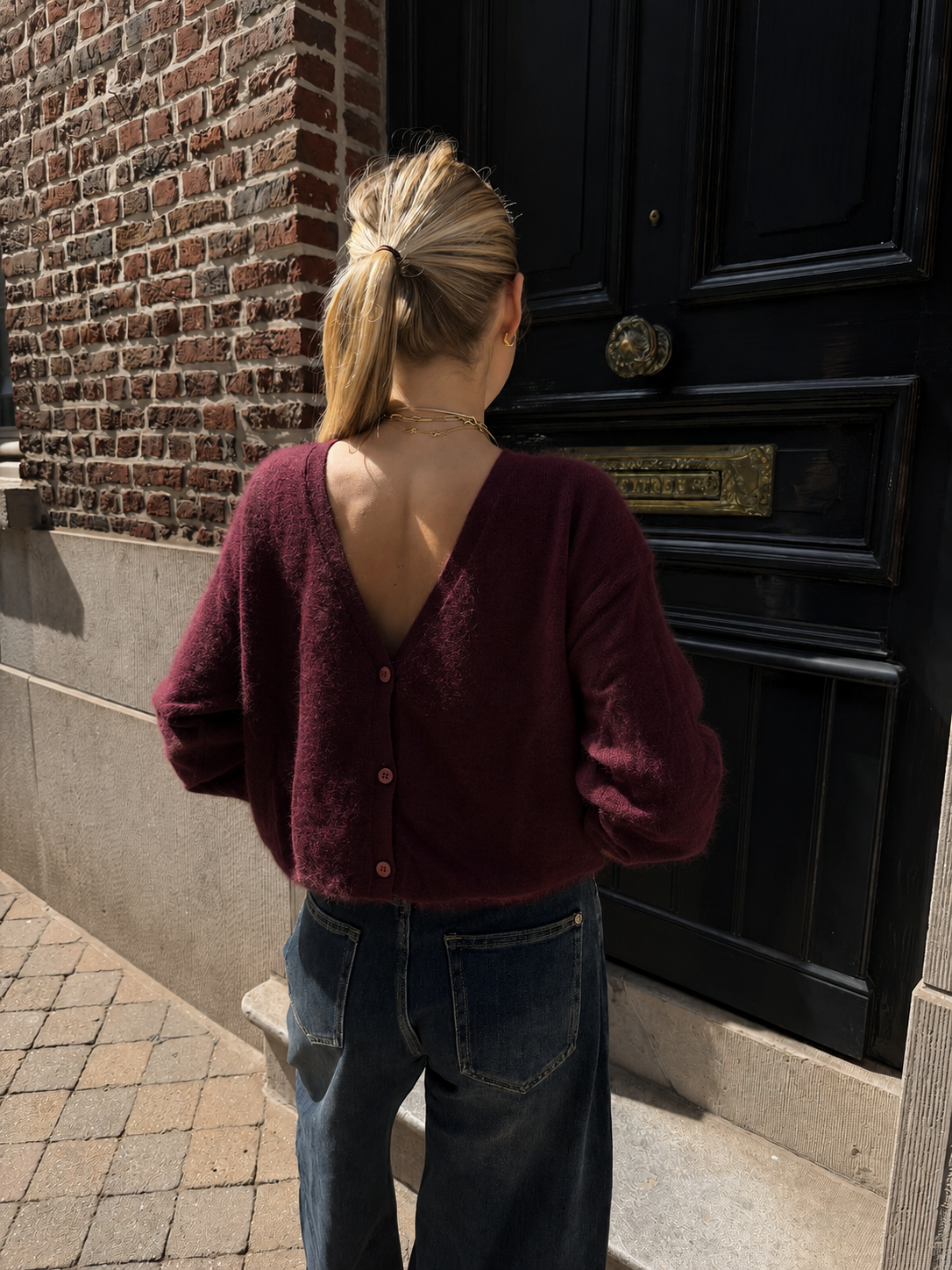 Reversible Gilet Burgundy