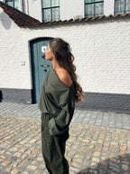 José Off Shoulder Knit Khaki
