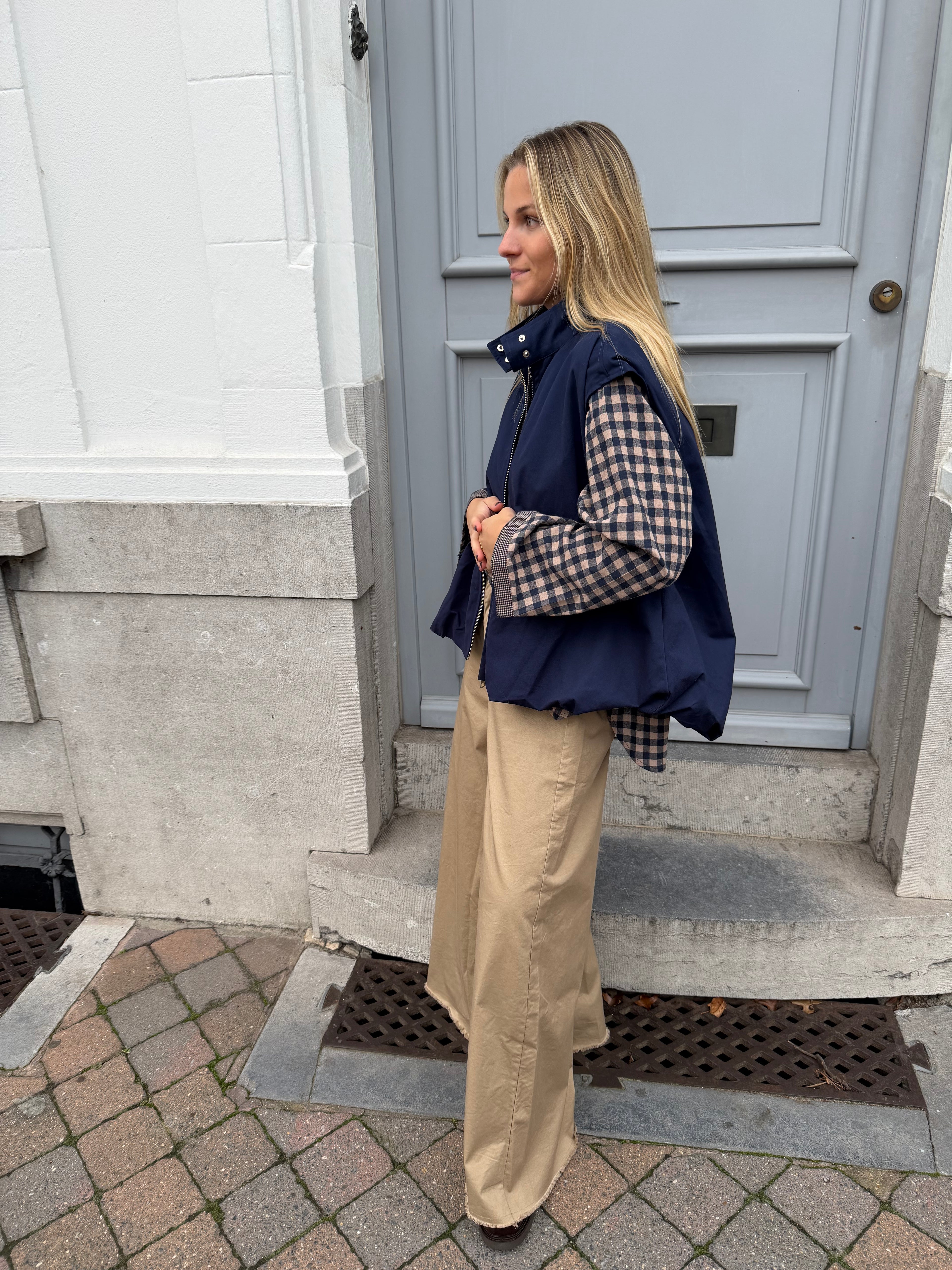 Eveline Wide Pants Beige