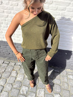 Olivia One Shoulder Khaki